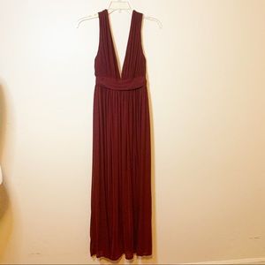 Windsor Deep VNeck Burgundy Dress